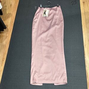 naked wardrobe Dusty Mauve High-Rise Maxi Pencil Skirt